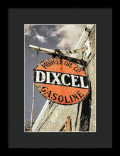 Load image into Gallery viewer, Old Dixcel Gasoline Sign - Framed Print