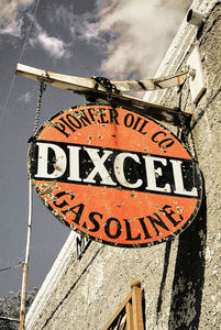 Old Dixcel Gasoline Sign - Art Print