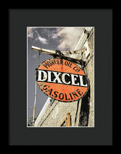 Load image into Gallery viewer, Old Dixcel Gasoline Sign - Framed Print