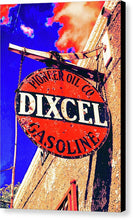 Load image into Gallery viewer, Old, Rustic Dixcel Gas Sign - Canvas Print