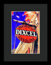 Load image into Gallery viewer, Old, Rustic Dixcel Gas Sign - Framed Print