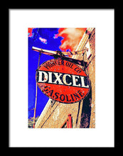 Load image into Gallery viewer, Old, Rustic Dixcel Gas Sign - Framed Print