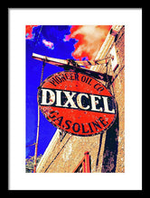 Load image into Gallery viewer, Old, Rustic Dixcel Gas Sign - Framed Print