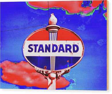 Old Standard Oil Sign - Wood Print