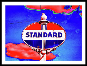 Old Standard Oil Sign - Framed Print