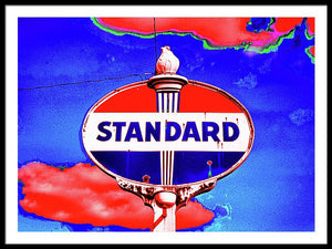 Old Standard Oil Sign - Framed Print