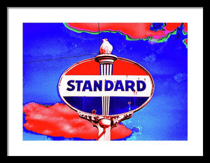 Old Standard Oil Sign - Framed Print