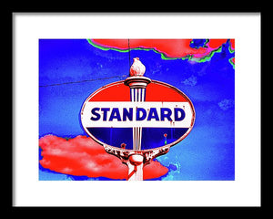 Old Standard Oil Sign - Framed Print