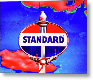 Old Standard Oil Sign - Metal Print