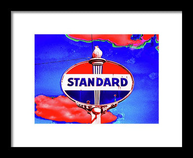 Old Standard Oil Sign - Framed Print