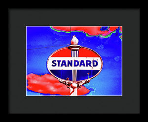 Old Standard Oil Sign - Framed Print