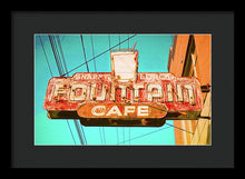 Load image into Gallery viewer, Old Vintage Cafe Soda Fountain Sign - Framed Print