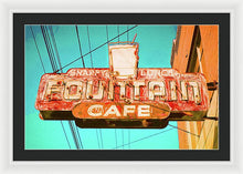 Load image into Gallery viewer, Old Vintage Cafe Soda Fountain Sign - Framed Print