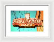 Load image into Gallery viewer, Old Vintage Cafe Soda Fountain Sign - Framed Print