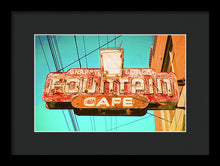 Load image into Gallery viewer, Old Vintage Cafe Soda Fountain Sign - Framed Print