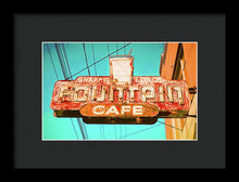 Load image into Gallery viewer, Old Vintage Cafe Soda Fountain Sign - Framed Print