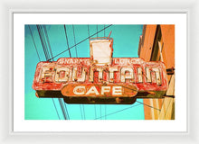 Load image into Gallery viewer, Old Vintage Cafe Soda Fountain Sign - Framed Print