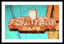 Load image into Gallery viewer, Old Vintage Cafe Soda Fountain Sign - Framed Print