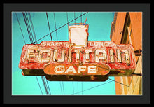 Load image into Gallery viewer, Old Vintage Cafe Soda Fountain Sign - Framed Print
