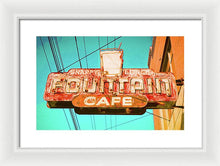 Load image into Gallery viewer, Old Vintage Cafe Soda Fountain Sign - Framed Print