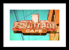 Load image into Gallery viewer, Old Vintage Cafe Soda Fountain Sign - Framed Print