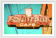 Load image into Gallery viewer, Old Vintage Cafe Soda Fountain Sign - Framed Print