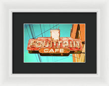 Load image into Gallery viewer, Old Vintage Cafe Soda Fountain Sign - Framed Print