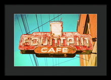 Load image into Gallery viewer, Old Vintage Cafe Soda Fountain Sign - Framed Print