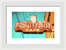 Load image into Gallery viewer, Old Vintage Cafe Soda Fountain Sign - Framed Print
