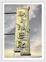 Load image into Gallery viewer, Old, Vintage Diner Sign - Yellow - Framed Print