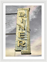 Load image into Gallery viewer, Old, Vintage Diner Sign - Yellow - Framed Print