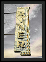 Load image into Gallery viewer, Old, Vintage Diner Sign - Yellow - Framed Print