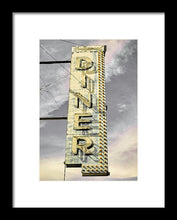 Load image into Gallery viewer, Old, Vintage Diner Sign - Yellow - Framed Print