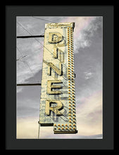 Load image into Gallery viewer, Old, Vintage Diner Sign - Yellow - Framed Print