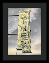 Load image into Gallery viewer, Old, Vintage Diner Sign - Yellow - Framed Print