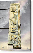 Load image into Gallery viewer, Old, Vintage Diner Sign - Yellow - Acrylic Print