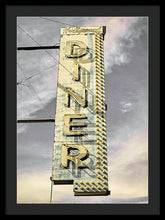 Load image into Gallery viewer, Old, Vintage Diner Sign - Yellow - Framed Print