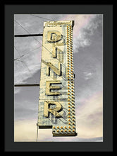 Load image into Gallery viewer, Old, Vintage Diner Sign - Yellow - Framed Print