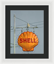 Load image into Gallery viewer, Old, Vintage Shell Gas Station Sign - Framed Print