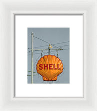 Load image into Gallery viewer, Old, Vintage Shell Gas Station Sign - Framed Print