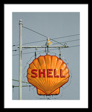 Load image into Gallery viewer, Old, Vintage Shell Gas Station Sign - Framed Print