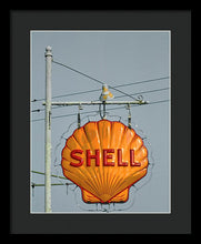 Load image into Gallery viewer, Old, Vintage Shell Gas Station Sign - Framed Print