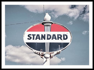 Old Vintage Standard Oil Sign - Framed Print