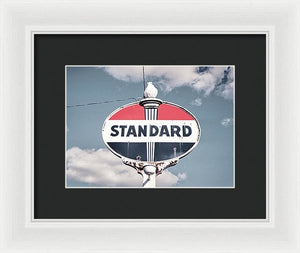 Old Vintage Standard Oil Sign - Framed Print