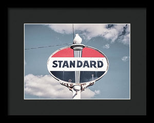 Old Vintage Standard Oil Sign - Framed Print