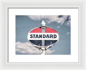 Old Vintage Standard Oil Sign - Framed Print