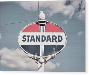 Old Vintage Standard Oil Sign - Wood Print