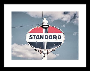 Old Vintage Standard Oil Sign - Framed Print