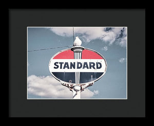 Old Vintage Standard Oil Sign - Framed Print