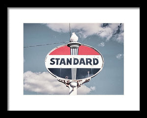 Old Vintage Standard Oil Sign - Framed Print